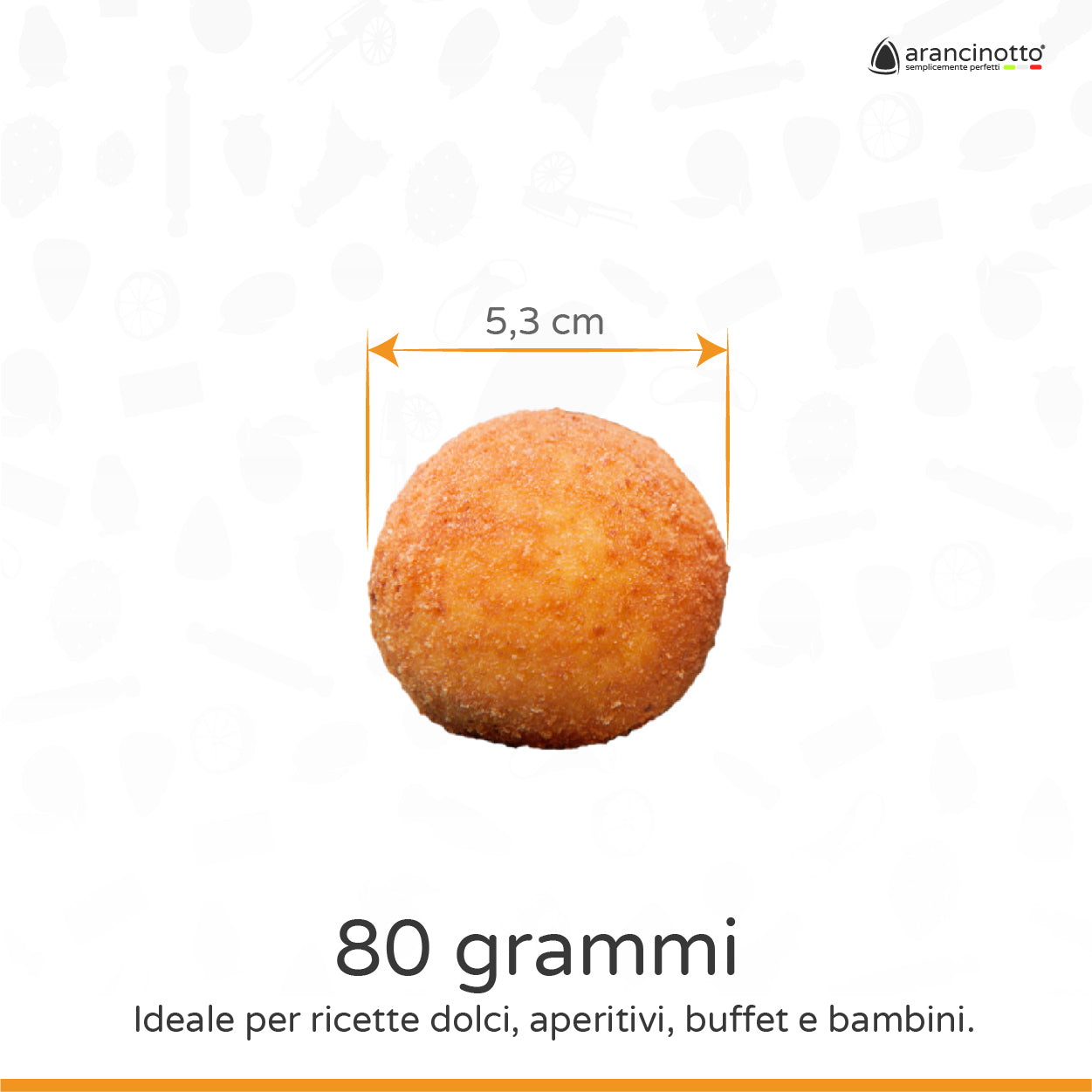 Stampo per arancine rotonde di 80 grammi